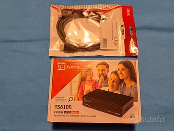 Decoder TELE System TS6105 + Cavo HDMI Nuovi