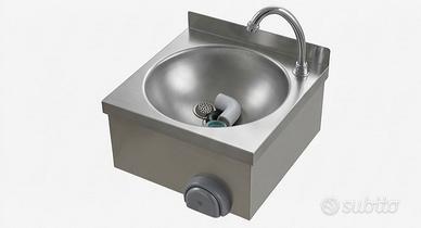lavello in acciaio inox comando a ginocchio