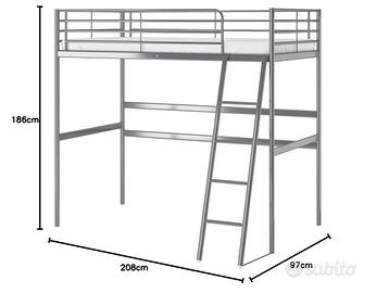 Letto a castello o a soppalco Ikea Svärta