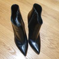 tronchetto nero con tacco 39 pelle