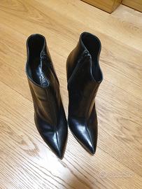 tronchetto nero con tacco 39 pelle