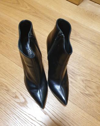 tronchetto nero con tacco 39 pelle