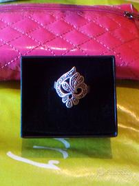anello argento.925 con marcasite 