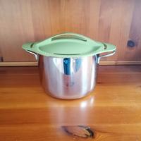 Pentola acciaio inox con coperchio scolapasta 