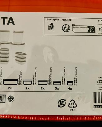 Set di contenitori in plastica IKEA