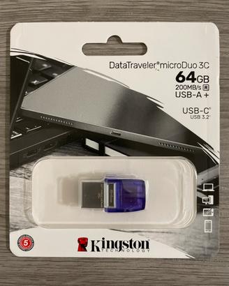 Chiavetta usb 64 gb kingstone