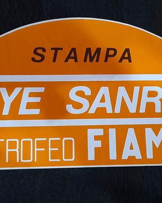 rally sanremo 1978 targa stampa adesiva 