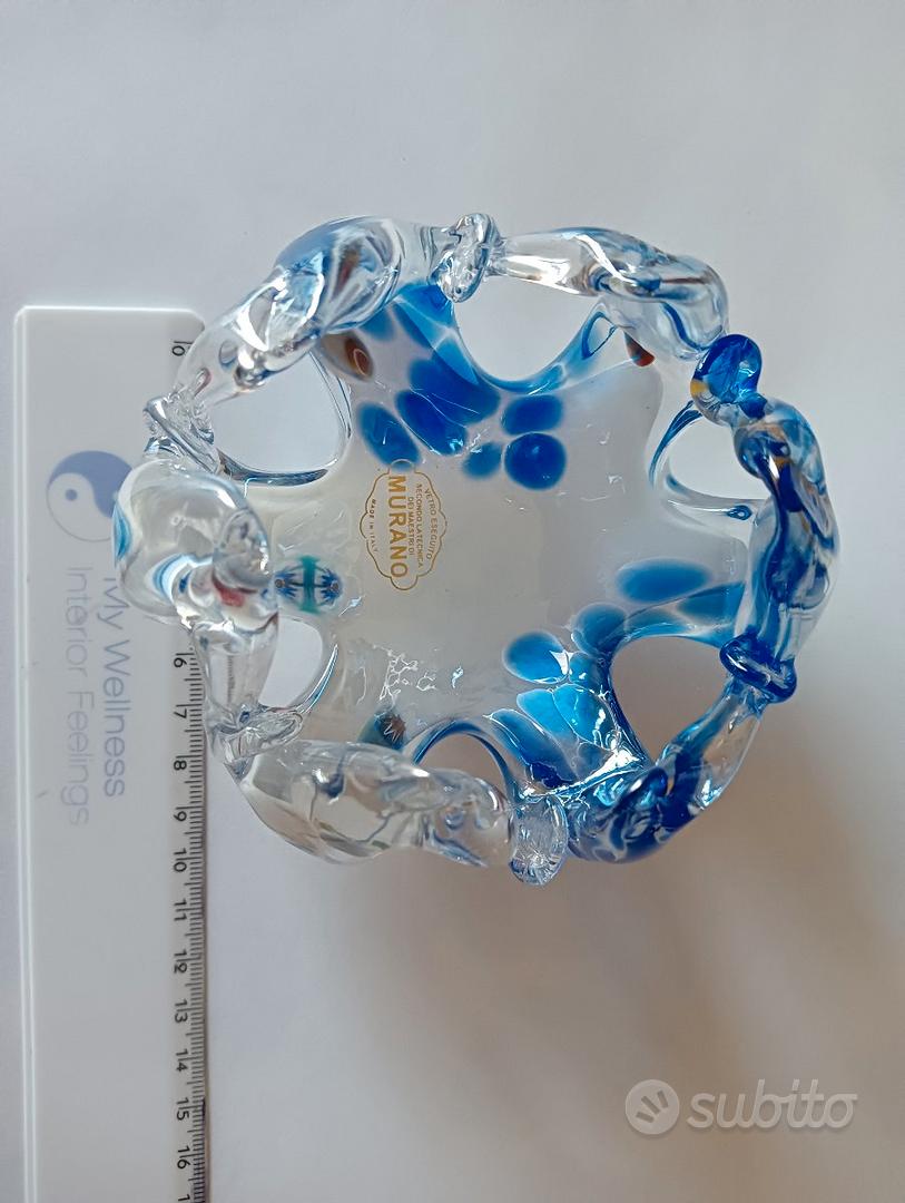 MurArt 2 Palline Di Natale In Vetro Di Murano – 8 Cm, Soffiate A Mano Con Murrine, Made In Italy