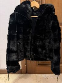 Pelliccia Di Visone Nero Taglia 44 MADE IN ITALY