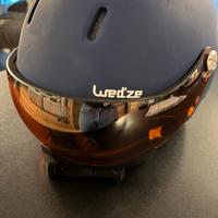 WEDZE Casco sci con visiera adulto blu