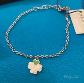 Bracciale in acciaio con quadrifoglio 🍀 Morellato