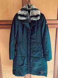 Piumino lungo PostCard con collo rimovibile