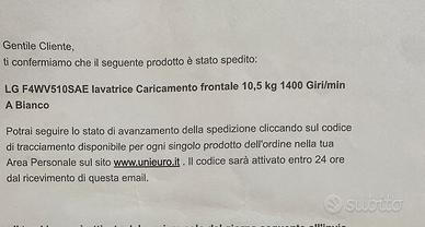 Lavatrice LG a carica frontale 10.5 kg