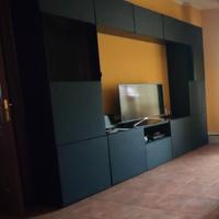 Parete attrezzata nera