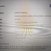  PC notebook con caratteristiche in foto