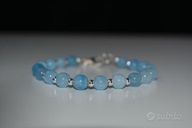 Bracciale Acquamarina con Chiusura in Argento 925