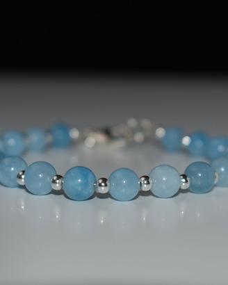 Bracciale Acquamarina con Chiusura in Argento 925