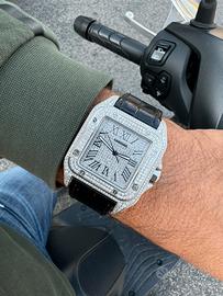 Cartier Santos XL  Full Diamond