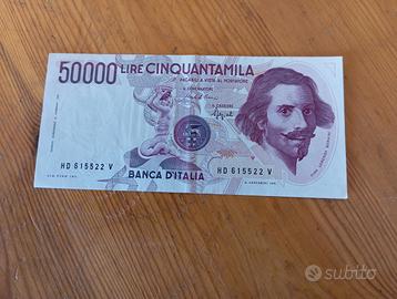 (1405) - Banconota 50000 £ Repubblica (Bernini 1)