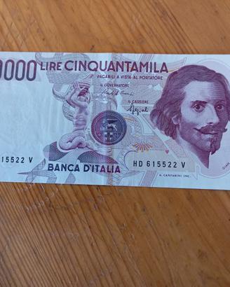 (1405) - Banconota 50000 £ Repubblica (Bernini 1)