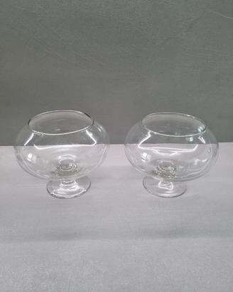 Set 2 coppe basse confettata o candele 15cm