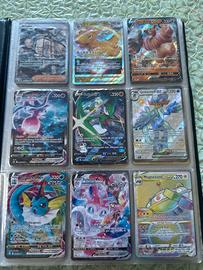 Pagina di album pokemon con carte rare
