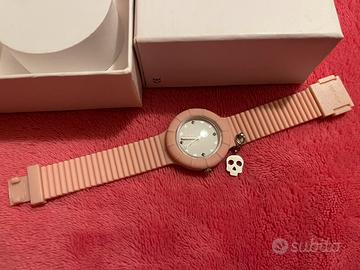 Orologio Hip Hop Rosa donna ciondolo teschio rosa