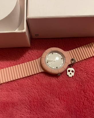 Orologio Hip Hop Rosa donna ciondolo teschio rosa