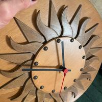 orologio da parete artigianale in legno di ulivo 