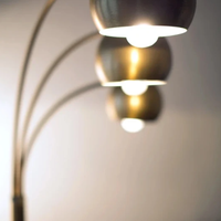 Lampada Vintage ad Arco Vintage in Ottone Reggiani