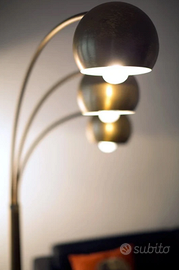 Lampada Vintage ad Arco Vintage in Ottone Reggiani