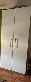Armadio moderno a 2 ante (Bianco) – L 100 x H 235