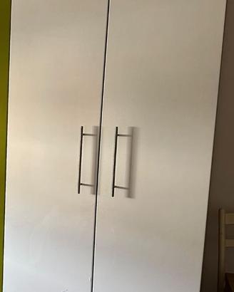 Armadio moderno a 2 ante (Bianco) – L 100 x H 235