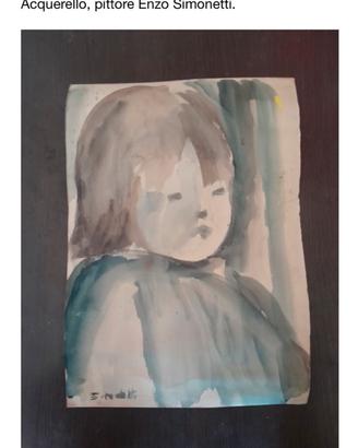 Acquerello di Enzo Simonetti da coll