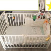 Lettino Pali +materasso+paracolpi+ridutt+giostrina