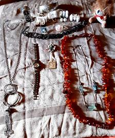 Collane+anelli+Orecchini 18 pezzi Vintage