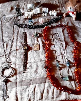 Collane+anelli+Orecchini 18 pezzi Vintage