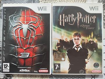 Due giochi Wii. Spiderman 3 Harry Potter fenice 