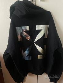 Felpa Off-White Il Bacio Nera