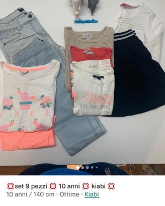 Abbigliamento bambina diverse misure