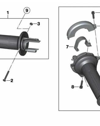 Bmw R1200GS 2006 2012 Manopola riscaldata destra