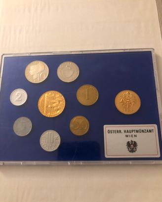 Monete Austria 1988 5 + 2 medaglie