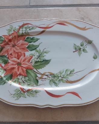 piatto ovale ceramica dipinto a mano