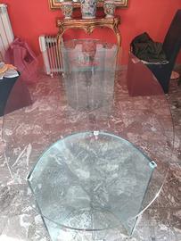 tavolo ovale in vetro 