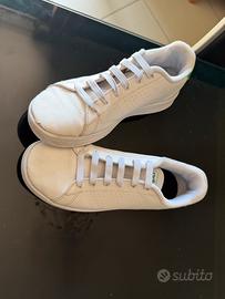 Scarpe Adidas bianche stringhe elastiche