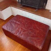 pouf in pelle 100x70