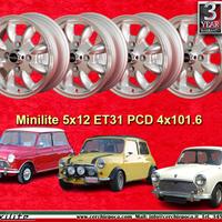 4 pz cerchi Mini Minilite 5x12 ET31 4x101.6