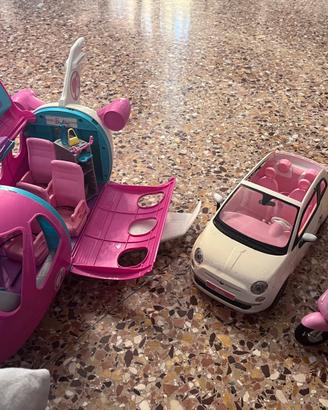Set barbie aereo, cinquecento e vespa