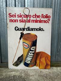 Insegna pubblicitaria ‘Esso- olio Uniflo’- vintage