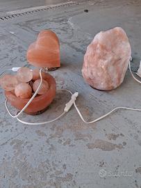 Set di 3 lampade di sale